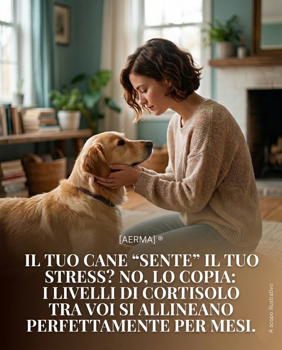 Il tuo cane “sente” il tuo stress? No, lo copia: i livelli di cortisolo tra voi si allineano perfettamente per mesi.